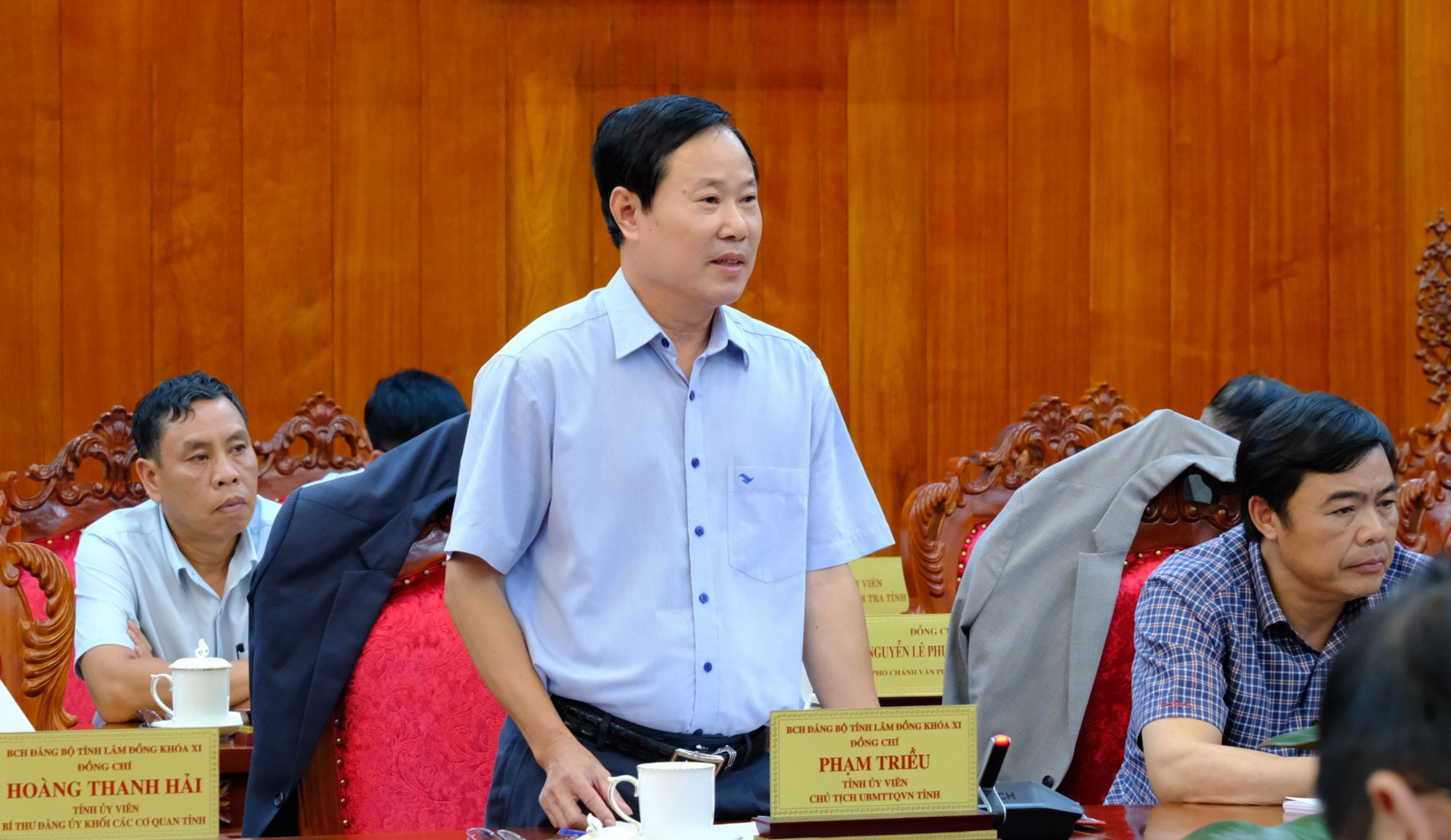 Chủ tịch Ủy ban MTTQ Việt Nam tỉnh Phạm Triều nêu ý kiến về tình hình dư luận xã hội, tư tưởng  Nhân dân