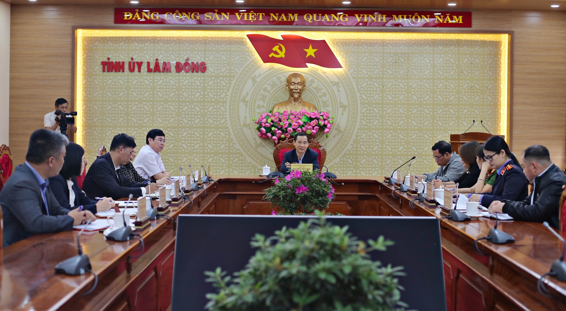 Quyền Bí thư Tỉnh ủy Lâm Đồng Nguyễn Thái Học làm việc với Tổ rà soát đơn thư khiếu nại, tố cáo