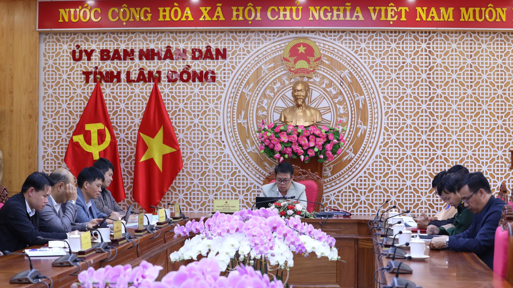Quang cảnh hội nghị tại điểm cầu tỉnh Lâm Đồng