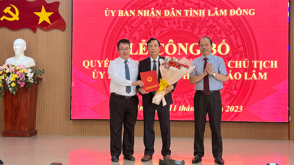 Đồng chí Trịnh Văn Thảo giữ chức Phó Chủ tịch UBND huyện Bảo Lâm