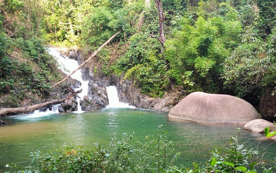 Vực sâu trên con suối trong rừng, nơi nam thanh niên bị đuối nước tử vong