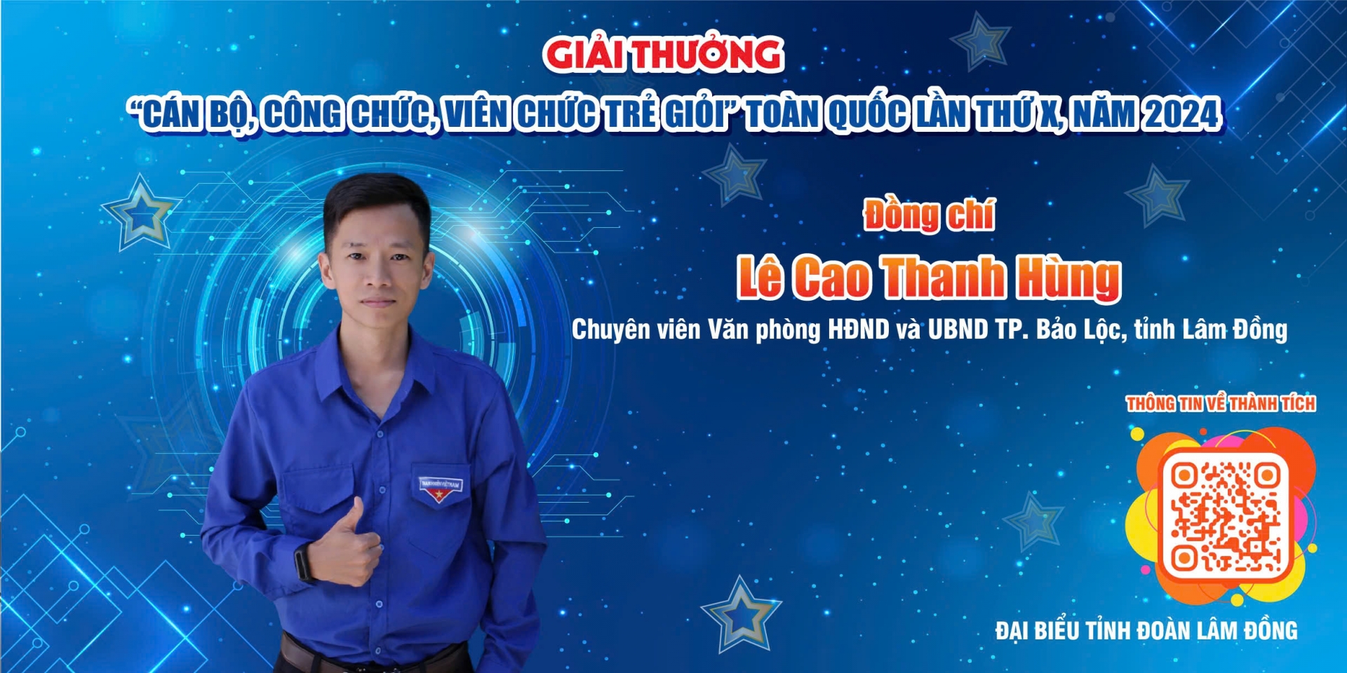 Anh Lê Cao Thanh Hùng- Chuyên viên Văn phòng HĐND và UBND TP Bảo Lộc.