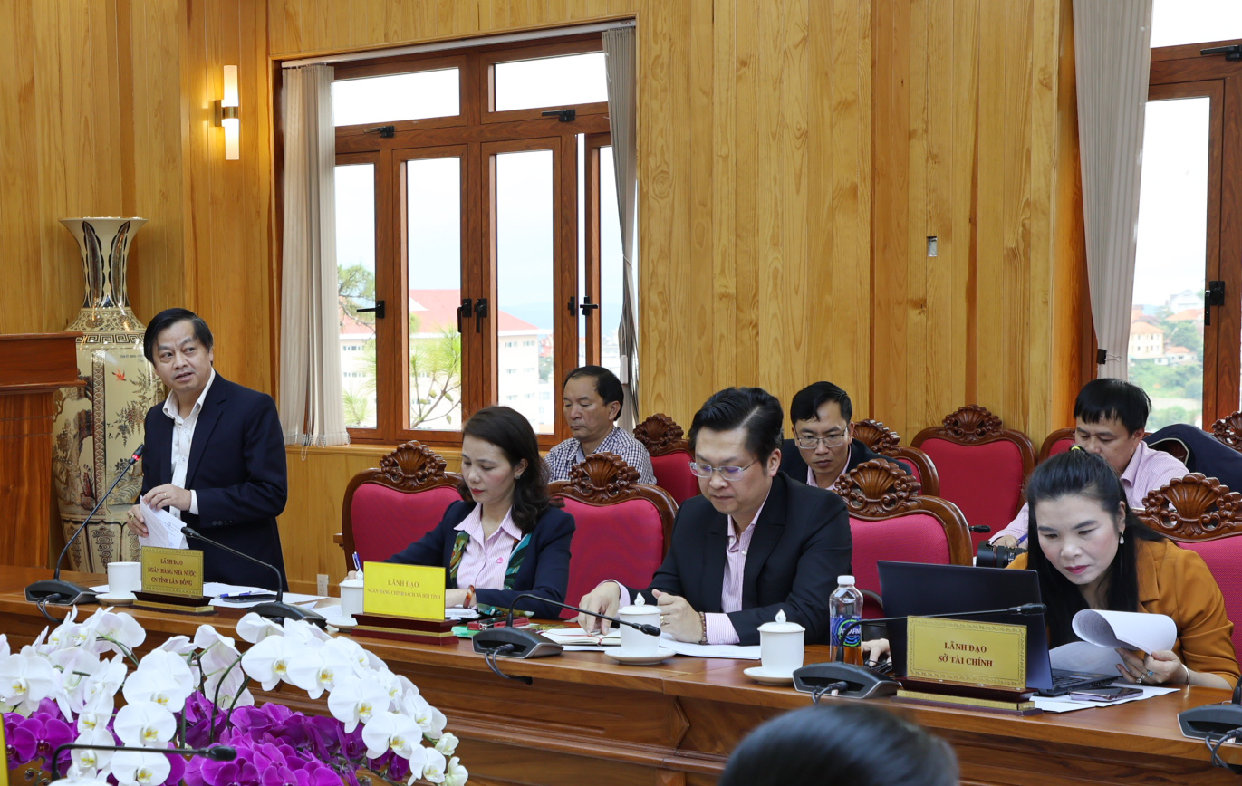 Ông Võ Văn Thanh – Giám đốc Ngân hàng Nhà nước chi nhánh tỉnh Lâm Đồng đánh giá hoạt động tín dụng chính sách của NHCSXH tỉnh Lâm Đồng