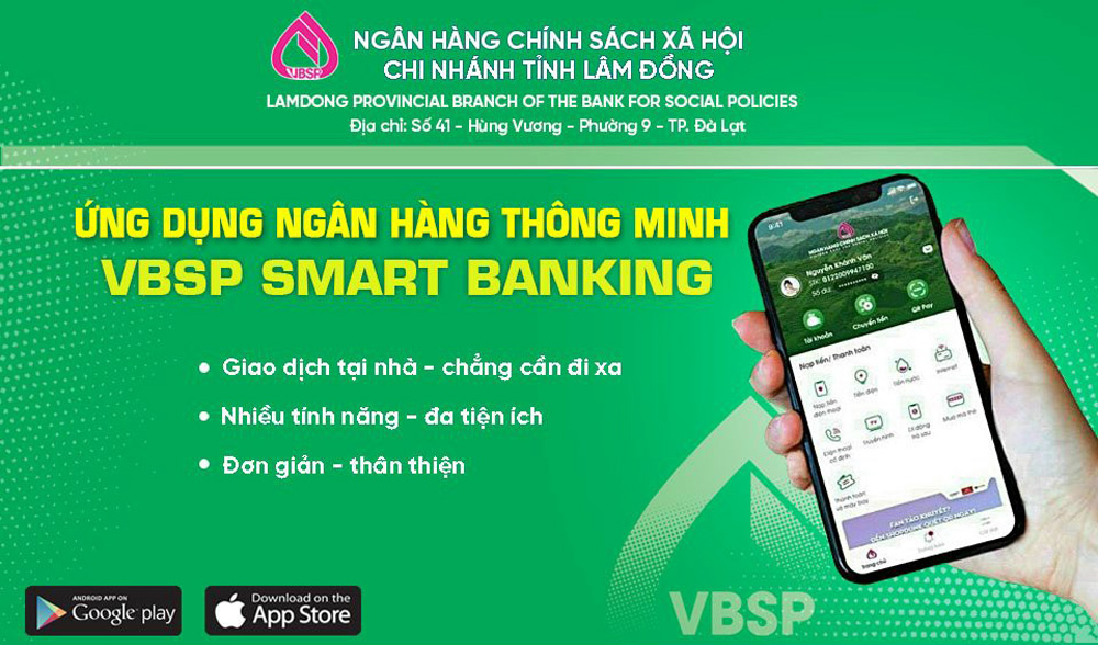 Dịch vụ Mobile Banking cung cấp nhiều dịch vụ tiện ích cho khách hàng của NHCSXH