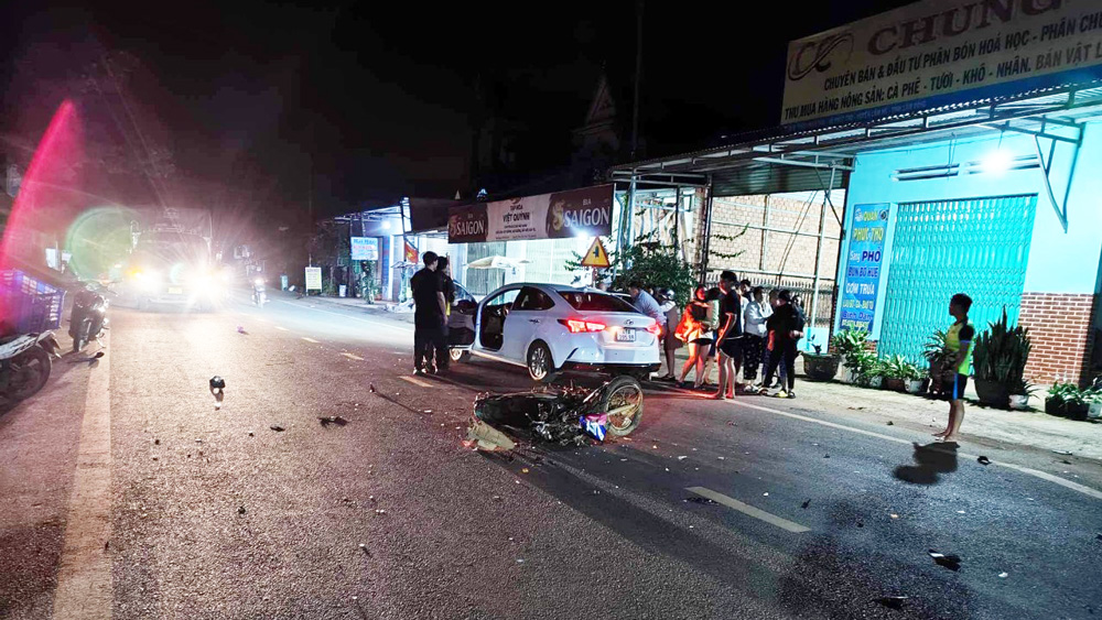 Vụ tai nạn giao thông xảy ra tối 20/9 ở Lâm Hà khiến 2 anh em ruột tử vong