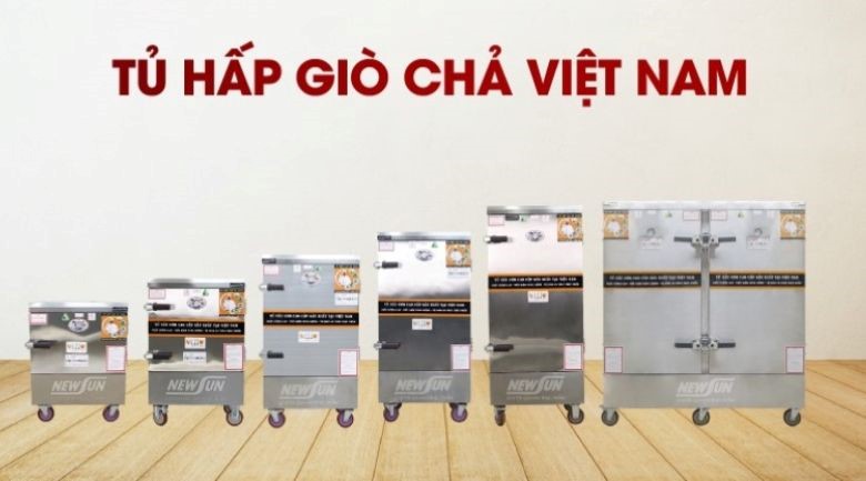 Lựa chọn tủ hấp giò chả có số khay hấp phù hợp với khối lượng giò cần hấp