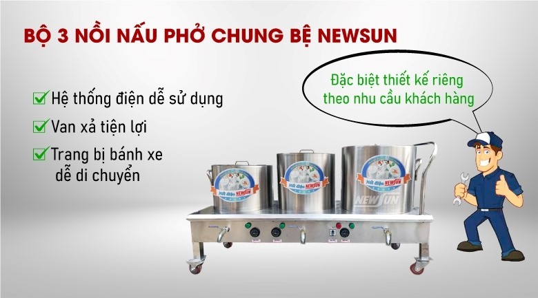 Mua nồi điện nấu phở giá tốt tại NEWSUN