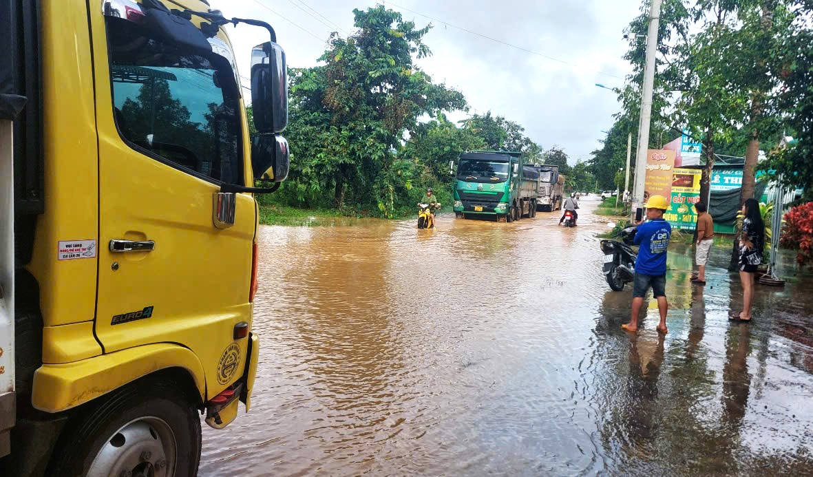 Đạ Huoai: Mưa lớn kéo dài gây ngập úng nhiều nơi