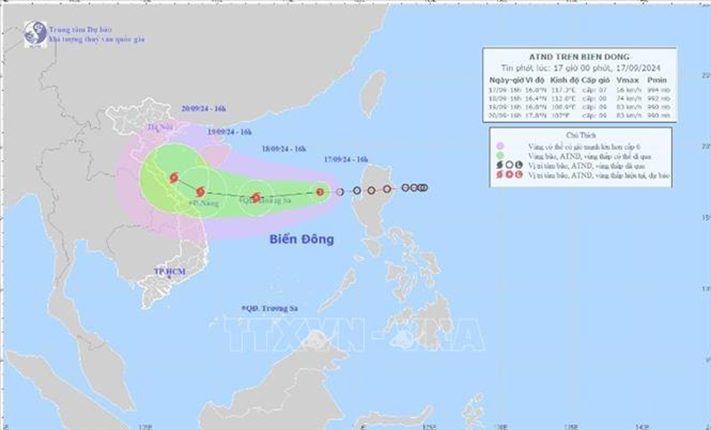 Chủ động ứng phó áp thấp nhiệt đới có khả năng mạnh lên thành bão