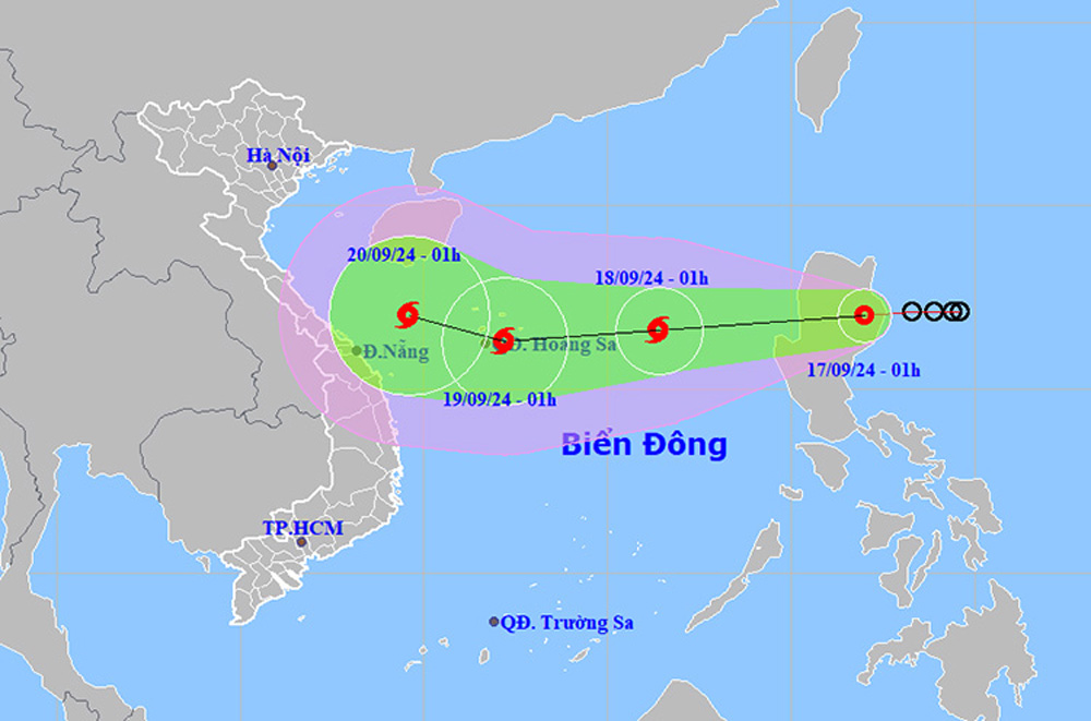 Thời tiết ngày 17/9: Áp thấp nhiệt đới mạnh lên thành bão