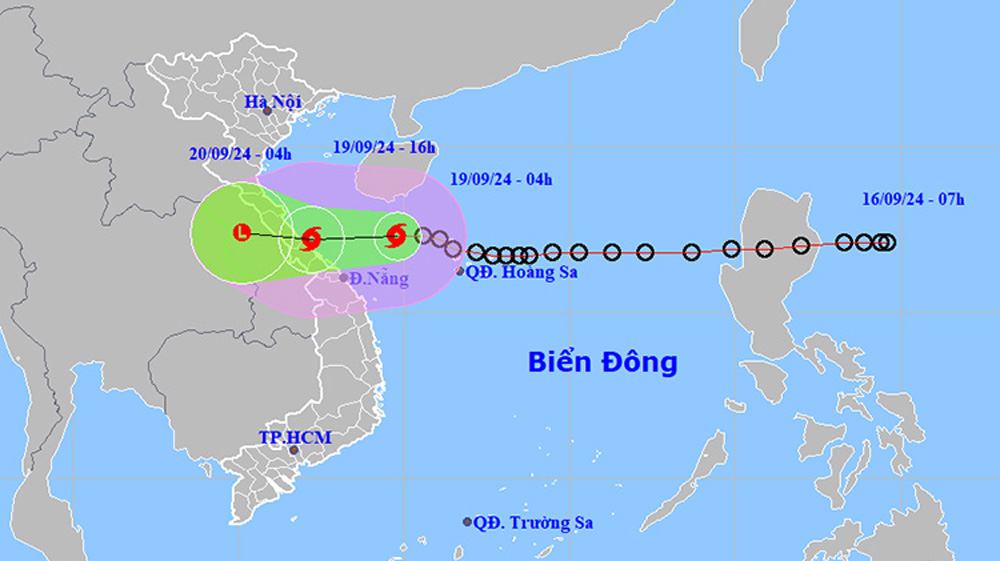 Thời tiết ngày 19/9: Bão số 4 di chuyển theo hướng Tây mạnh cấp 8 giật cấp 10