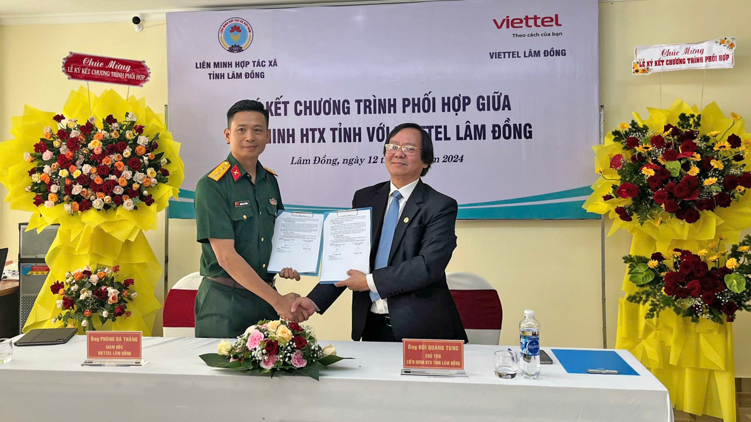 Liên minh HTX tỉnh Lâm Đồng và Viettel Lâm Đồng Ký kết hợp tác