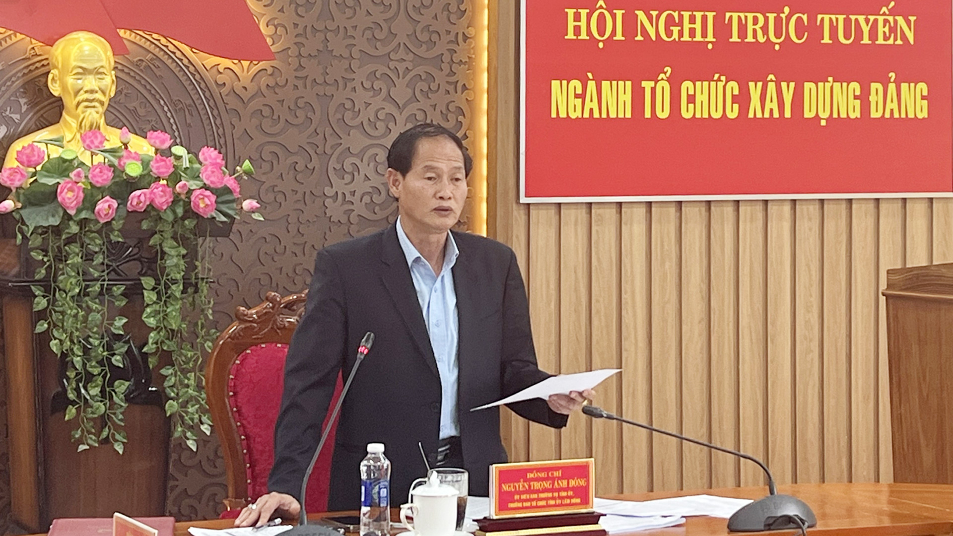 Đồng chí Nguyễn Trọng Ánh Đông – Ủy viên Ban Thường vụ, Trưởng Ban Tổ chức Tỉnh ủy chỉ đạo nhiệm vụ trọng tâm xây dựng Đảng 3 tháng còn lại của năm 2023