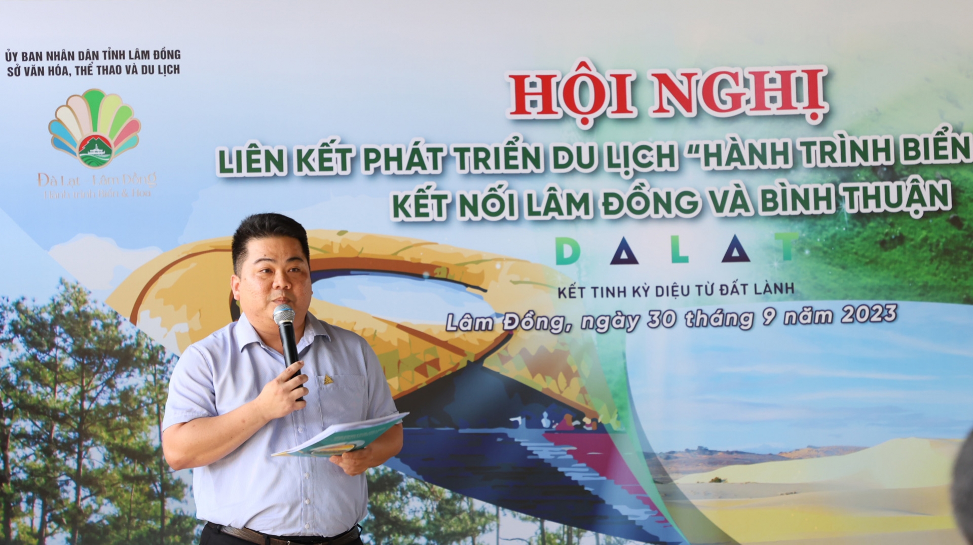 Ông Cao Thế Anh - Phó Chủ tịch Hiệp hội Du lịch Lâm Đồng - Đà Lạt phát biểu