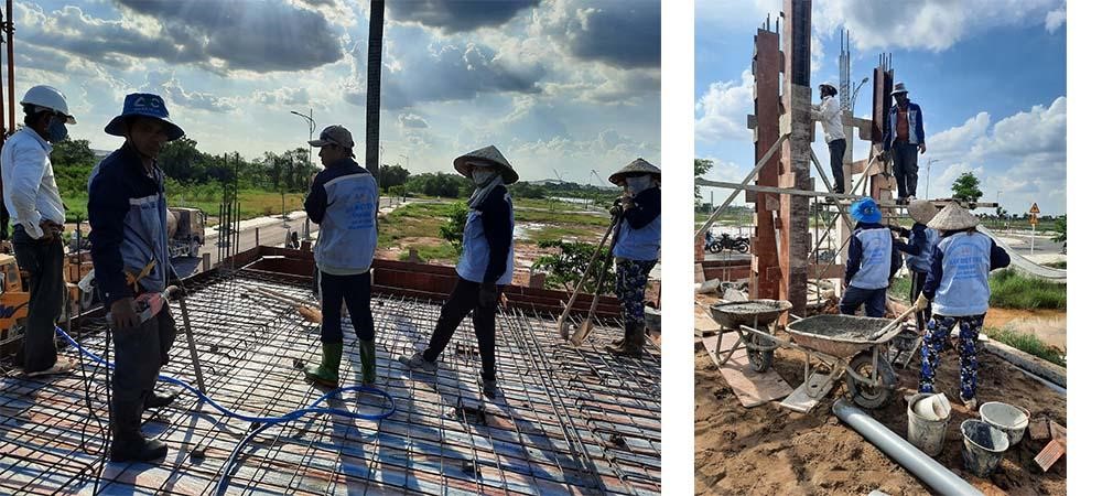 Hình ảnh ST Decor đang thi công xây nhà trọn gói tại Bảo Lộc