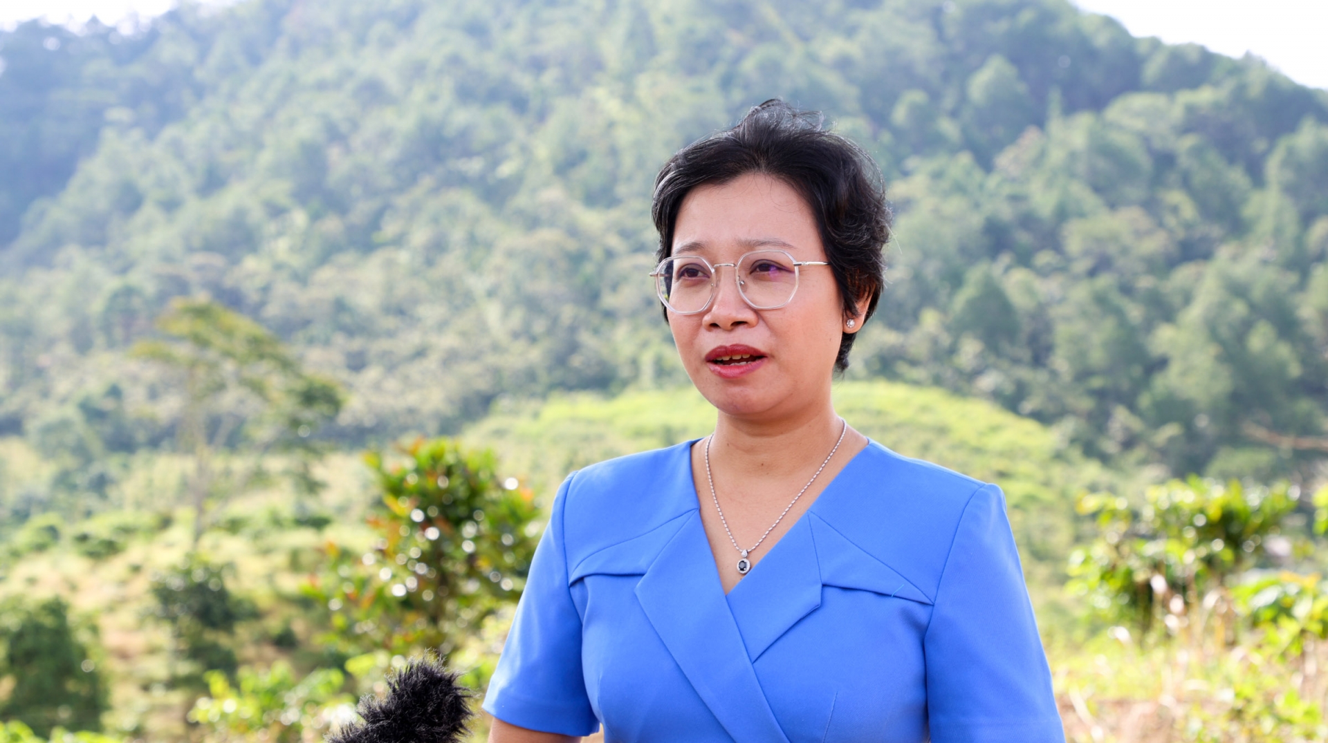 Bà Nguyễn Lan Ngọc - Phó Giám đốc Sở Văn hoá Thể thao và Du lịch tỉnh Bình Thuận phát biểu tại Hội nghị