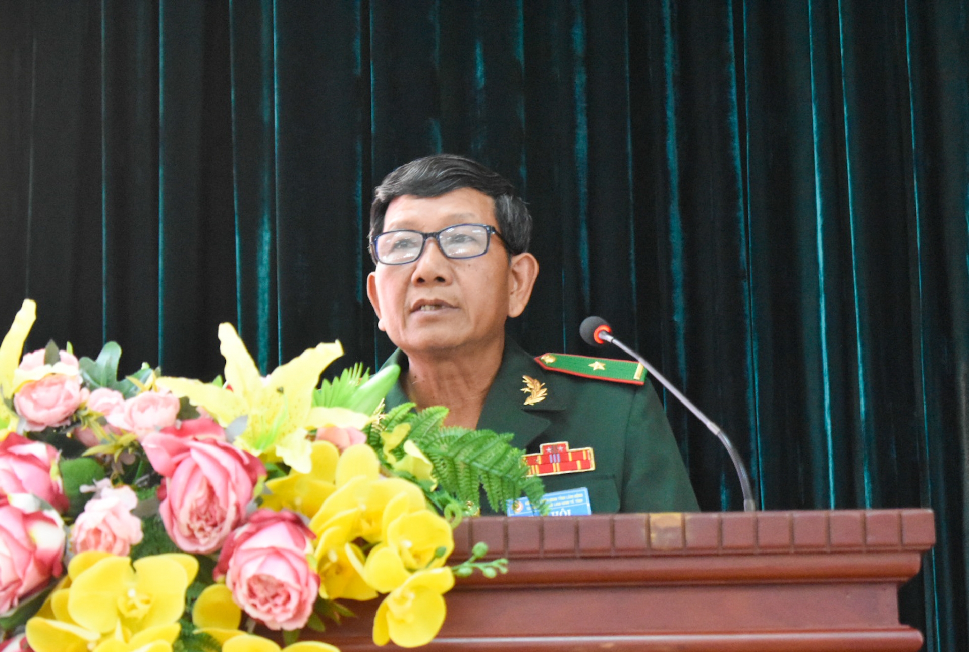 Đồng chí Ngô Công Đoan - Phó Chủ tịch Hiệp Hội Doanh nhân CCB Việt Nam phát biểu tại Đại hội 