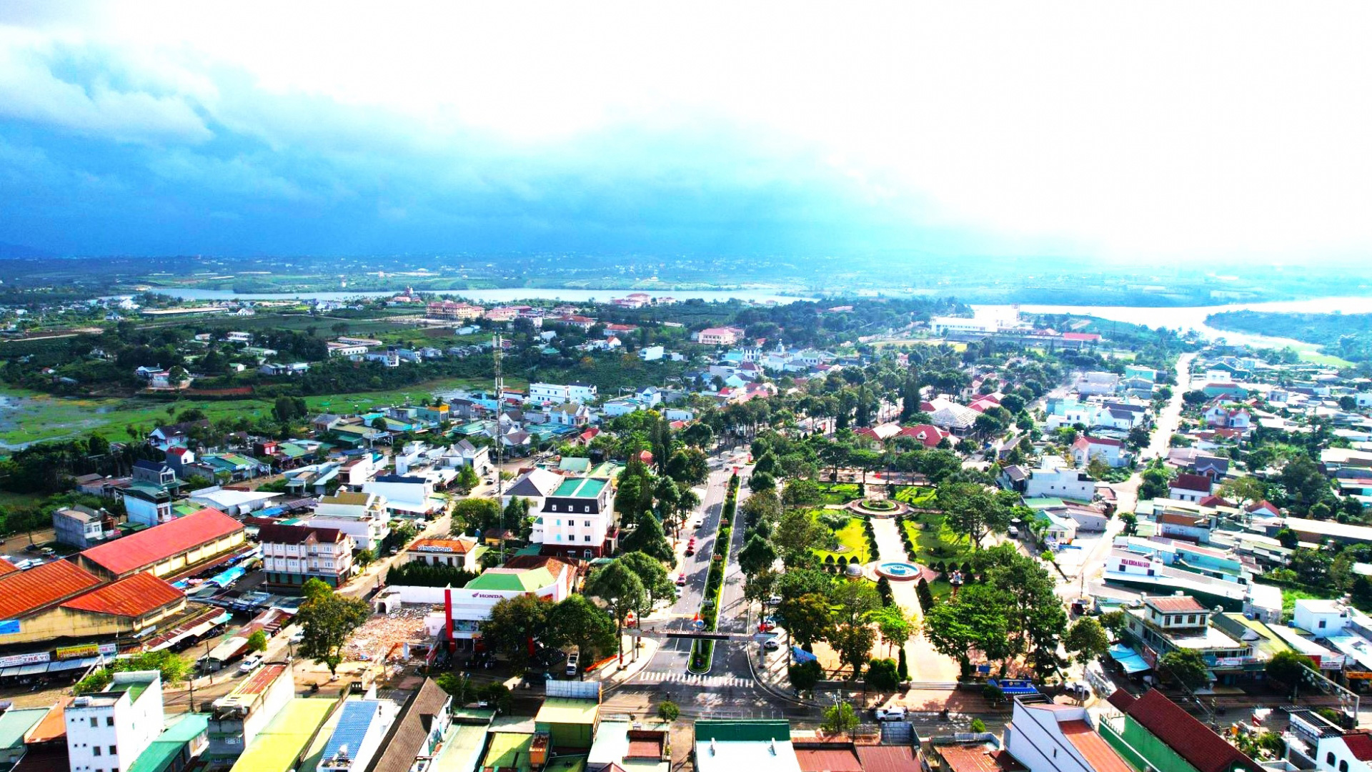 Trung tâm thị trấn Lộc Thắng, huyện Bảo Lâm 