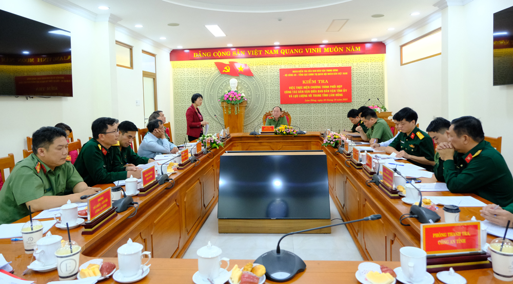 Tăng cường công tác phối hợp trong dân vận giữa Ban Dân vận Tỉnh ủy và lực lượng vũ trang tỉnh Lâm Đồng