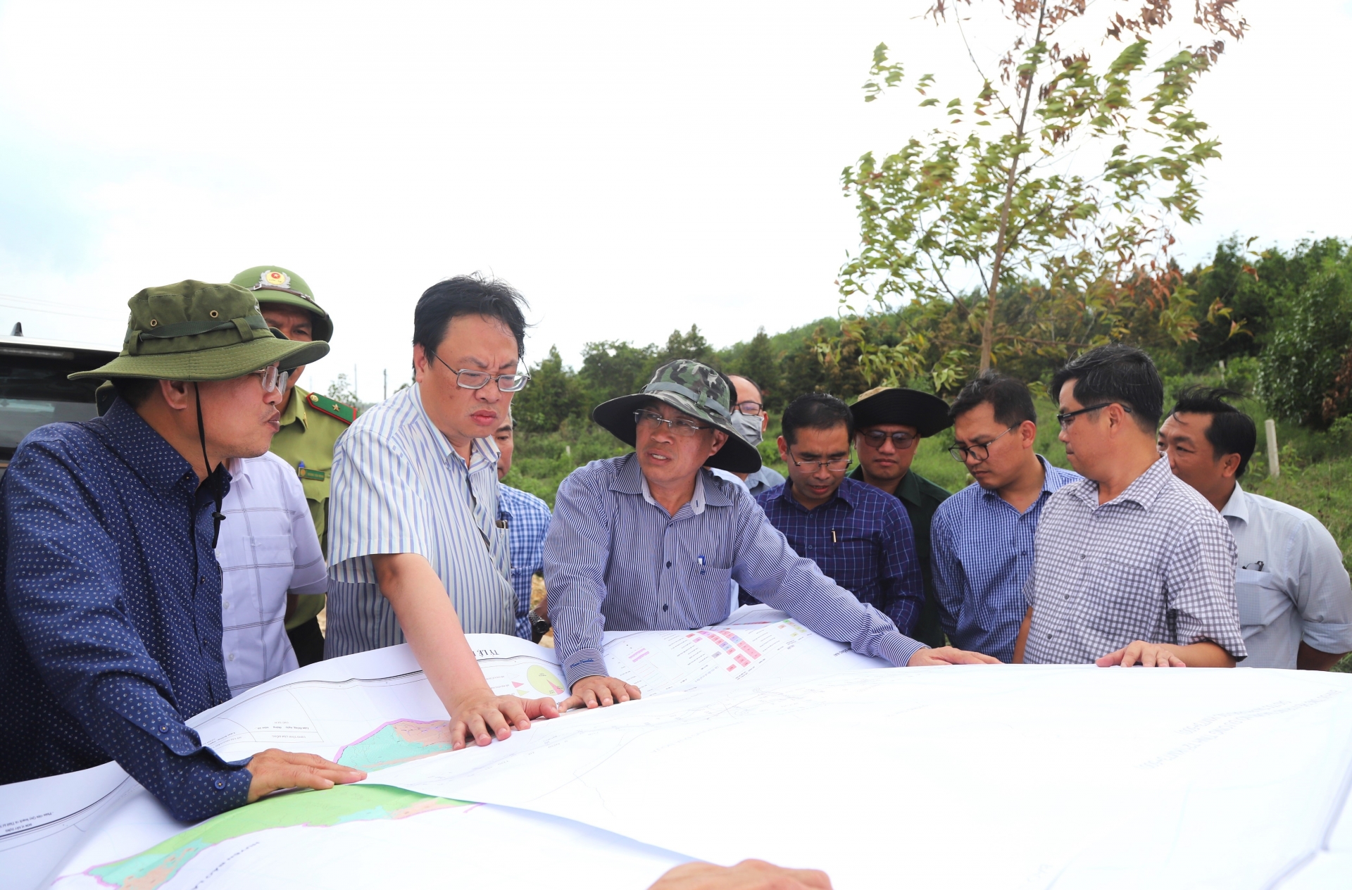 Lãnh đạo tỉnh Lâm Đồng khảo sát, kiểm tra nút giao trực thông giữa Tỉnh lộ 721 với tuyến cao tốc Tân Phú - Bảo Lộc qua địa bàn xã Đạ Oai, huyện Đạ Huoai