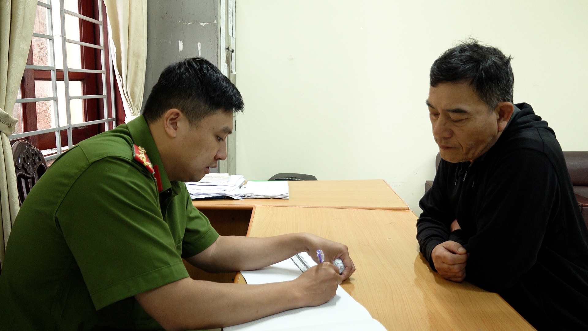 Cơ quan điều tra làm việc với đối tượng Nguyễn Tâm