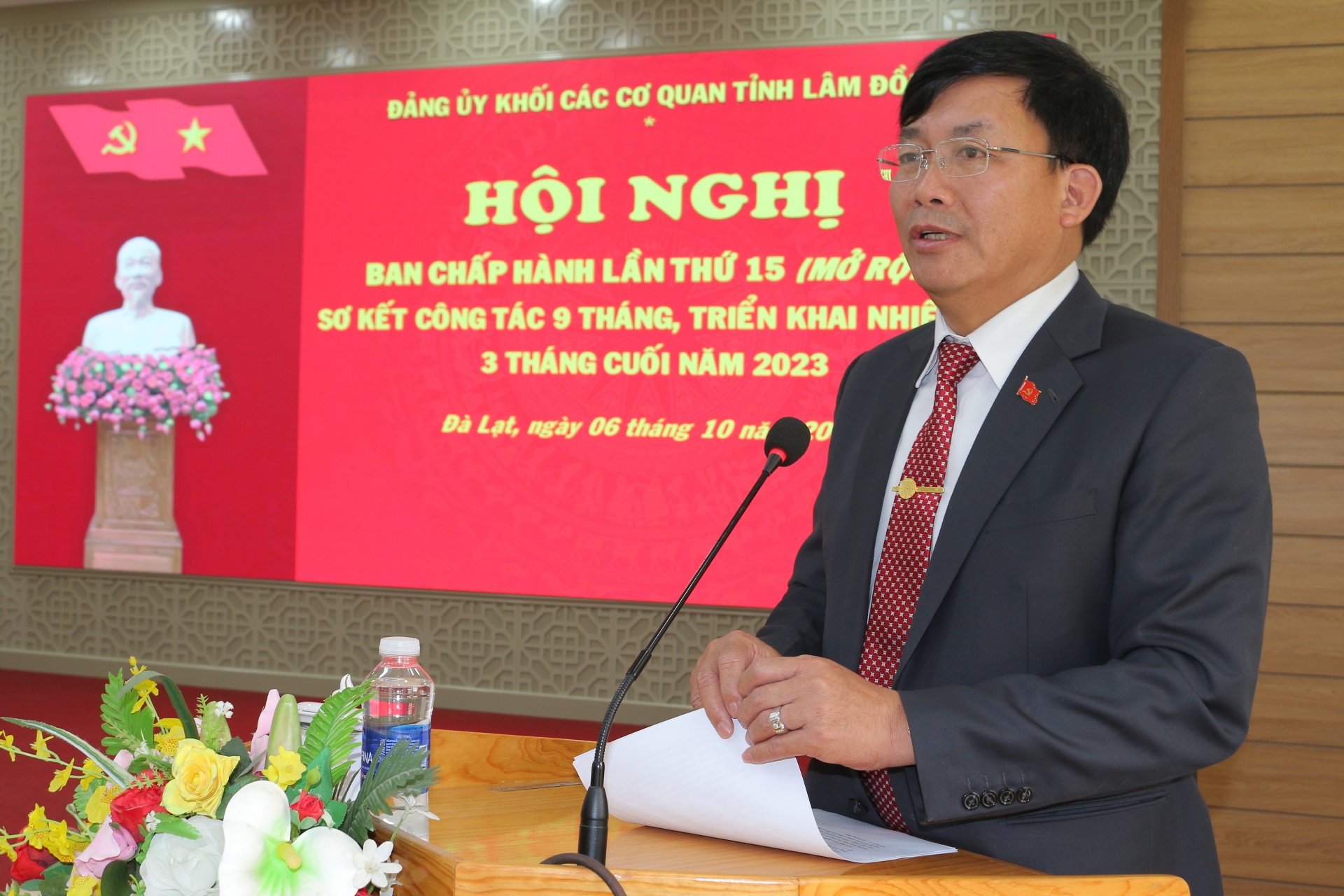 Đồng chí Hoàng Thanh Hải - Bí thư Đảng ủy Khối các cơ quan tỉnh kết luận hội nghị