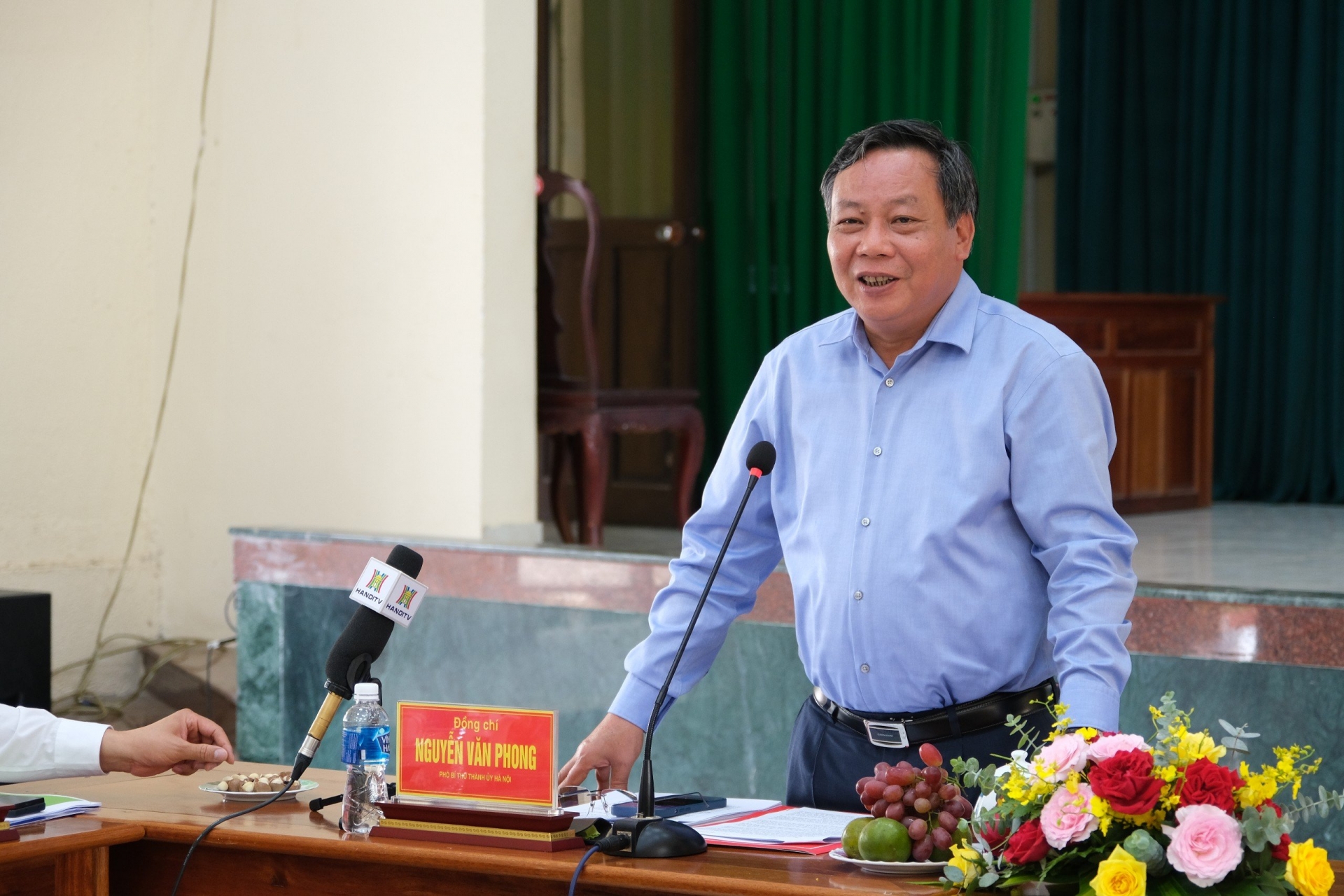 Phó Bí thư Thành ủy Hà Nôi Nguyễn Văn Phong phát biểu tại  buổi làm việc