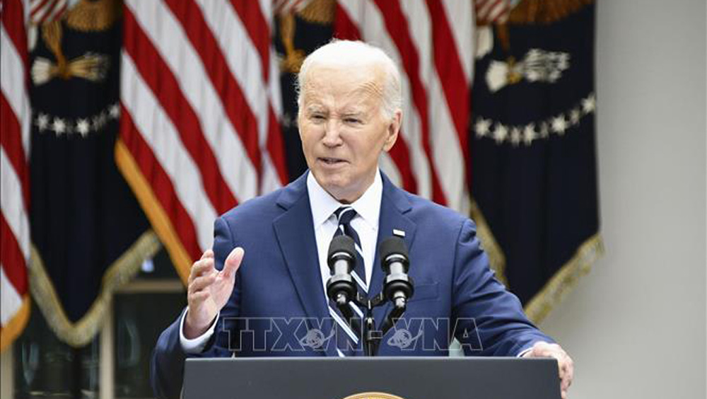 Tổng thống Mỹ Joe Biden phát biểu tại Nhà Trắng