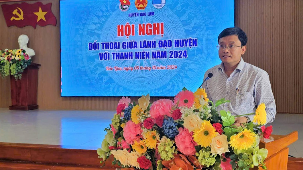 Chủ tịch UBND huyện Bảo Lâm Trương Hoài Minh kết luận tại Hội nghị 