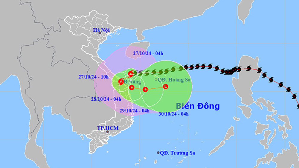 Vị trí và đường đi của bão số 6