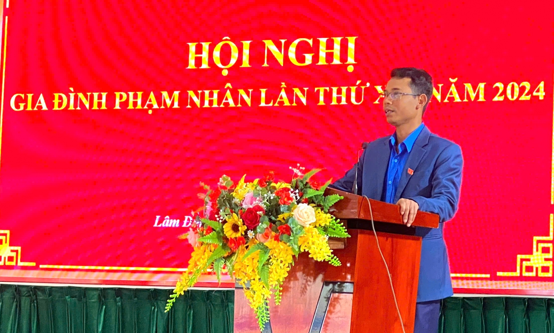 Anh Ndu Hà Biên - Bí thư Tỉnh Đoàn Lâm Đồng phát biểu tại hội nghi