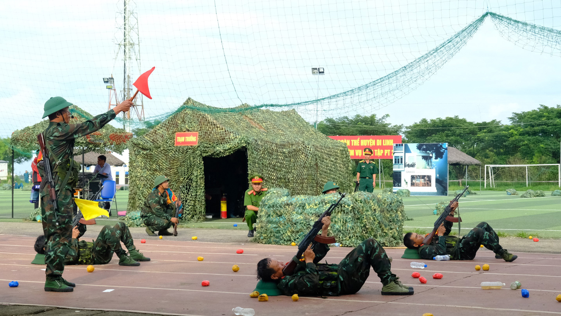 Các lực lượng tham gia nội dung thực binh theo tình huống giả định