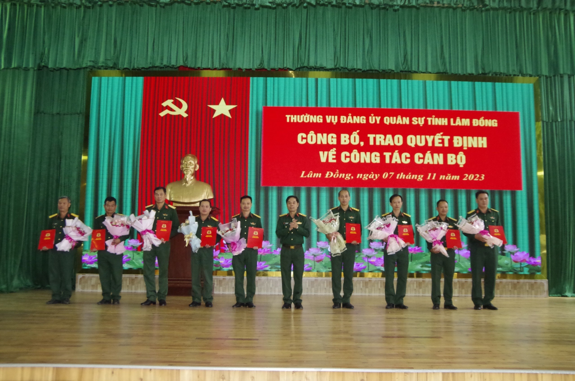 Đảng ủy Bộ CHQS tỉnh công bố các quyết định về công tác cán bộ