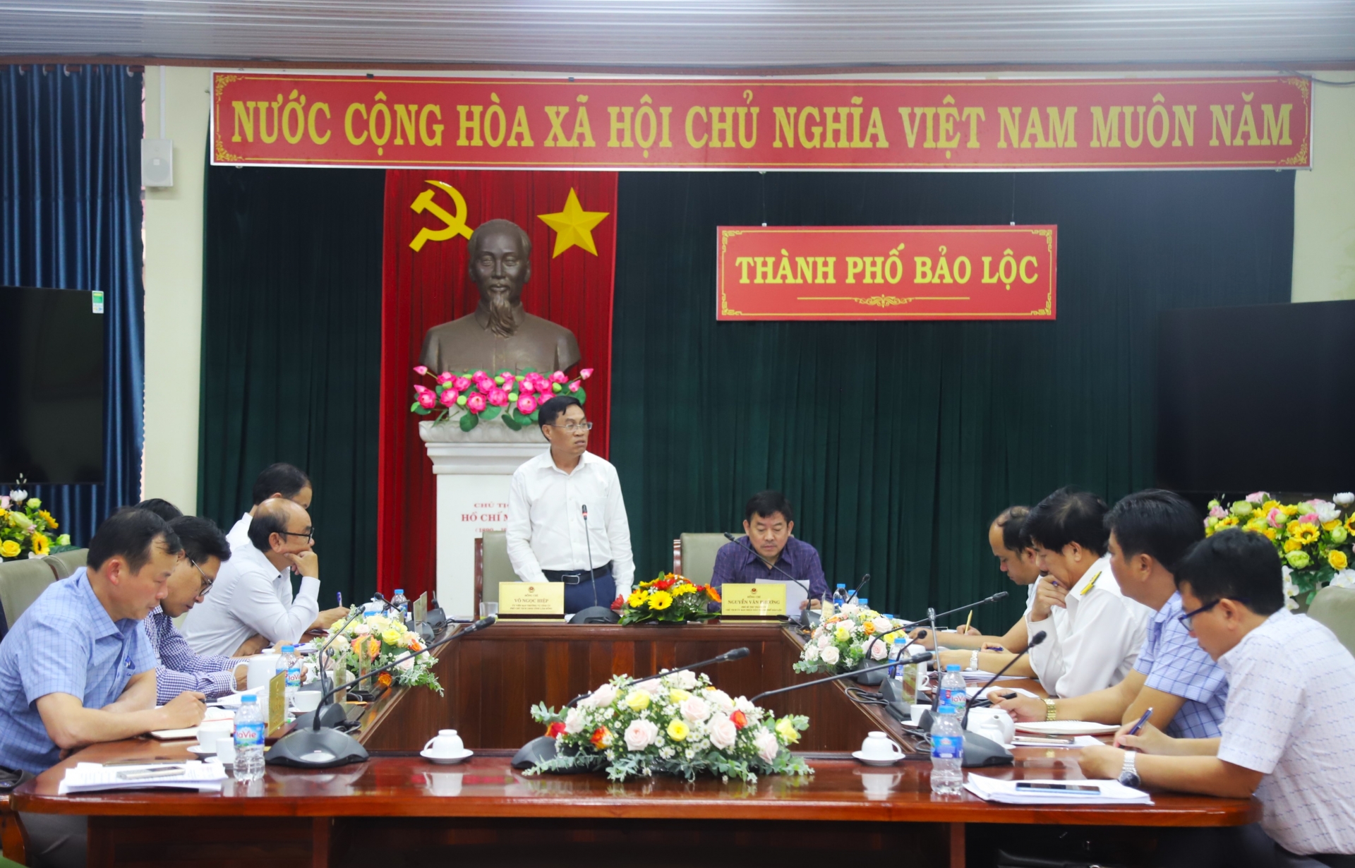 Đồng chí Võ Ngọc Hiệp - Phó Chủ tịch UBND tỉnh Lâm Đồng kết luận, chỉ đạo tại buổi làm việc