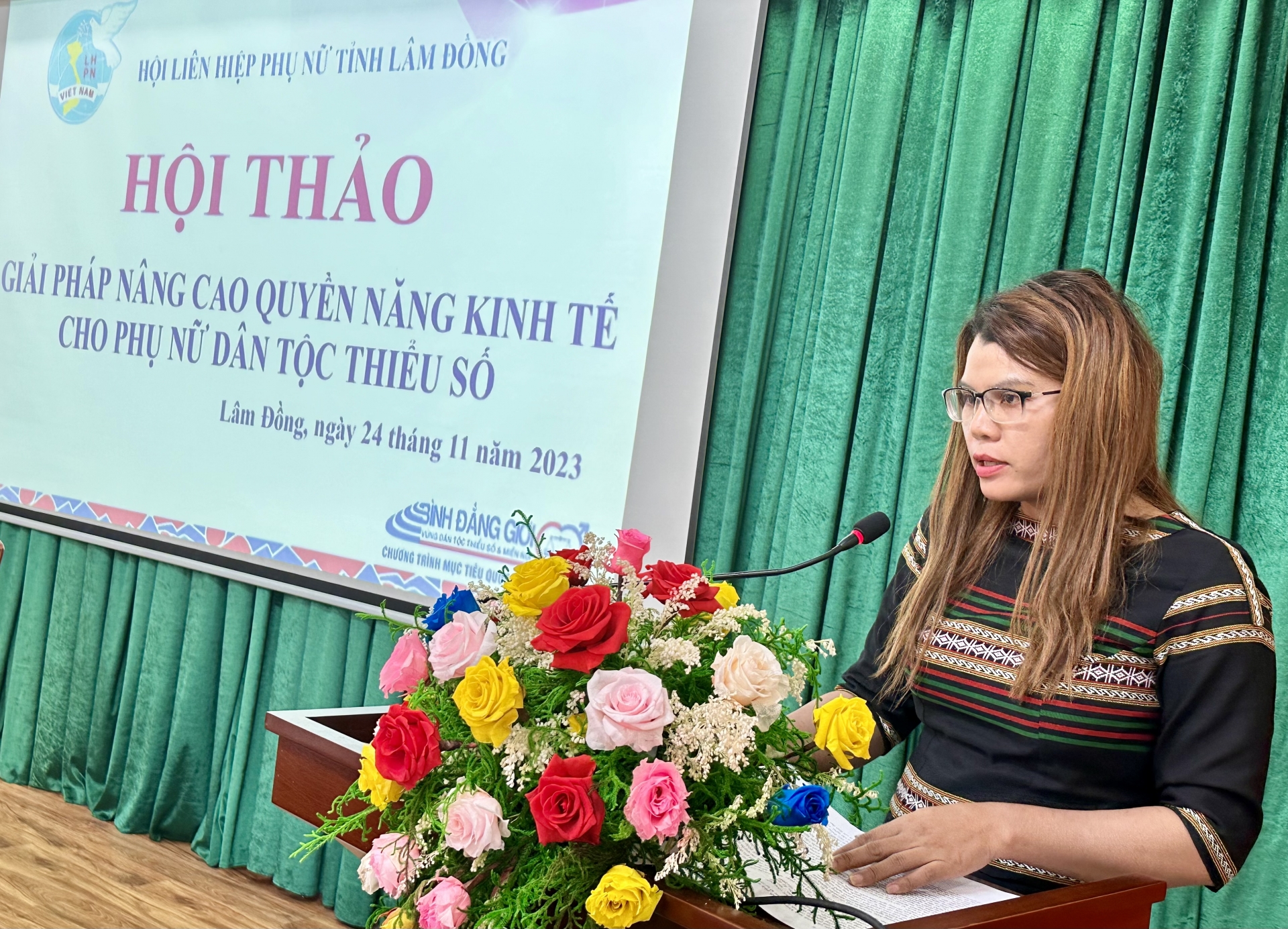 Hội LHPN xã Bảo Thuận - Di Linh chia sẻ về vai trò của Hội LHPN xã trong việc hỗ trợ nâng cao quyền năng kinh tế cho phụ nữ DTTS