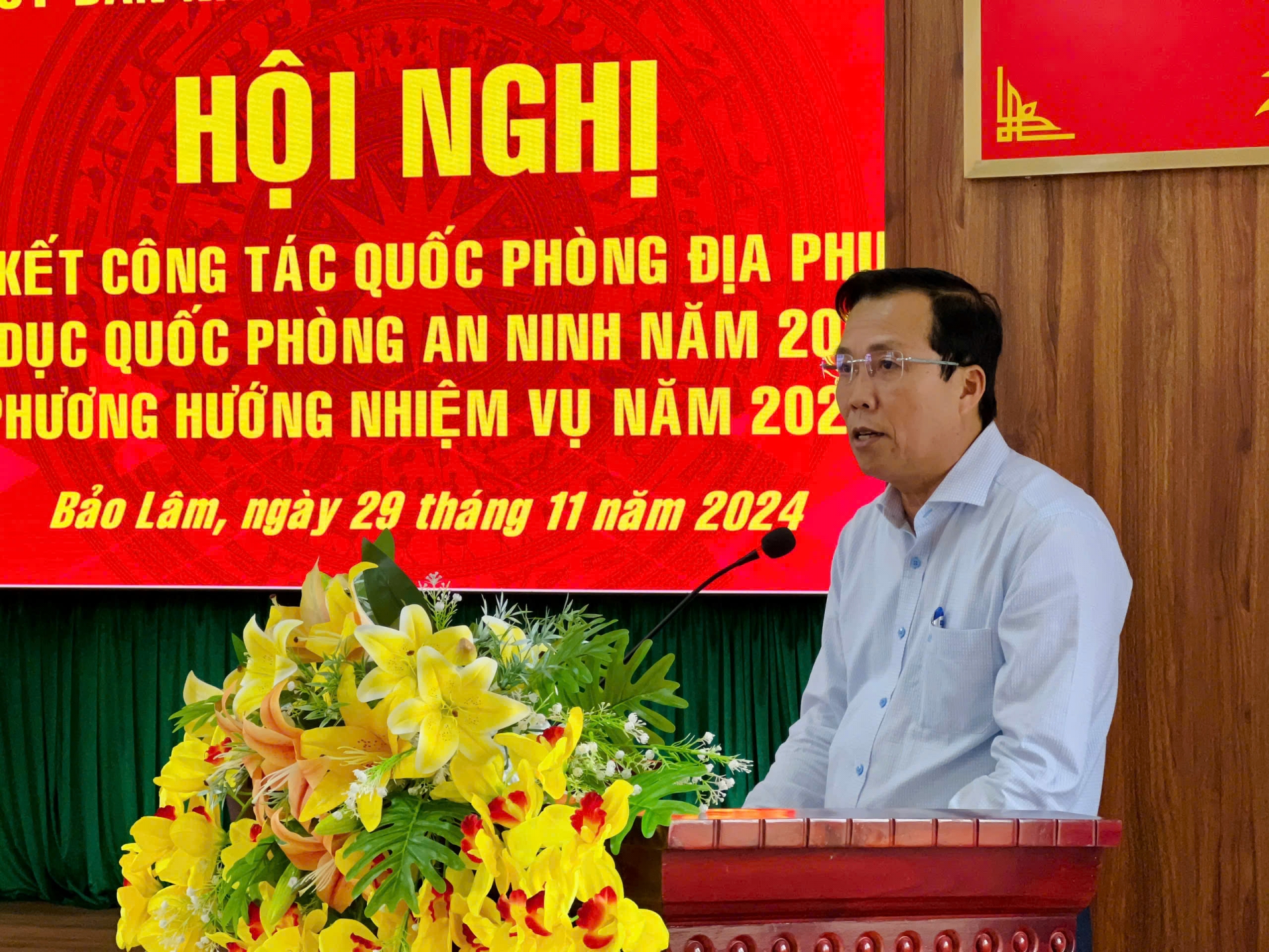 Ông Trịnh Văn Thảo - Phó Chủ tịch UBND huyện Bảo Lâm phát biểu chỉ đạo tại Hội nghị