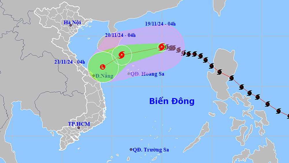 Thời tiết ngày 19/11: Ảnh hưởng của bão số 9, biển động rất mạnh