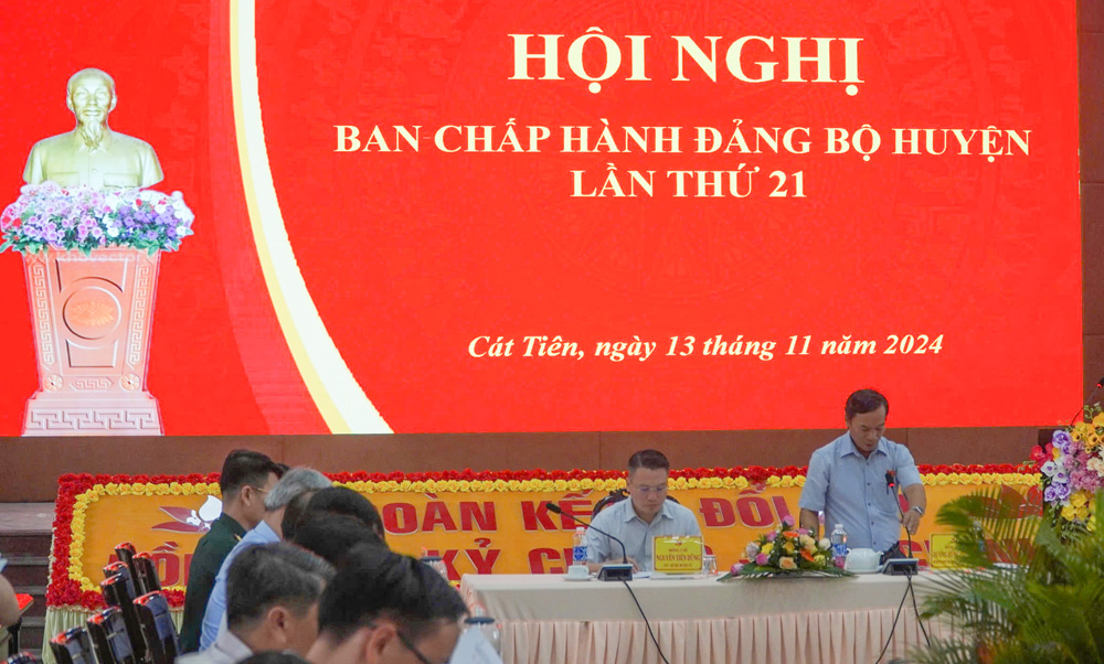 Hội nghị Ban Chấp hành Đảng bộ huyện Cát Tiên lần thứ 21