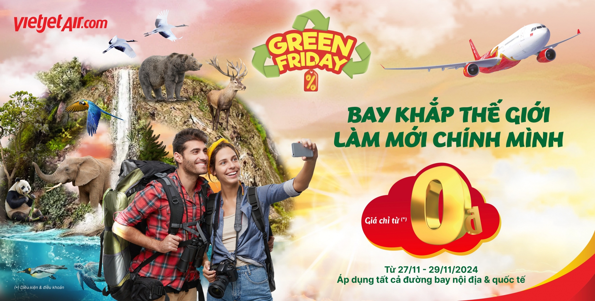 Vietjet triển khai đại tiệc khuyến mãi lớn nhất năm Green Friday