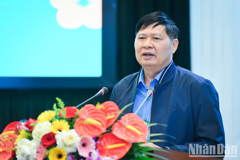 Phó Chủ tịch Tổng Liên đoàn Lao động Việt Nam Phan Văn Anh phát biểu. (Ảnh: THÀNH ĐẠT)