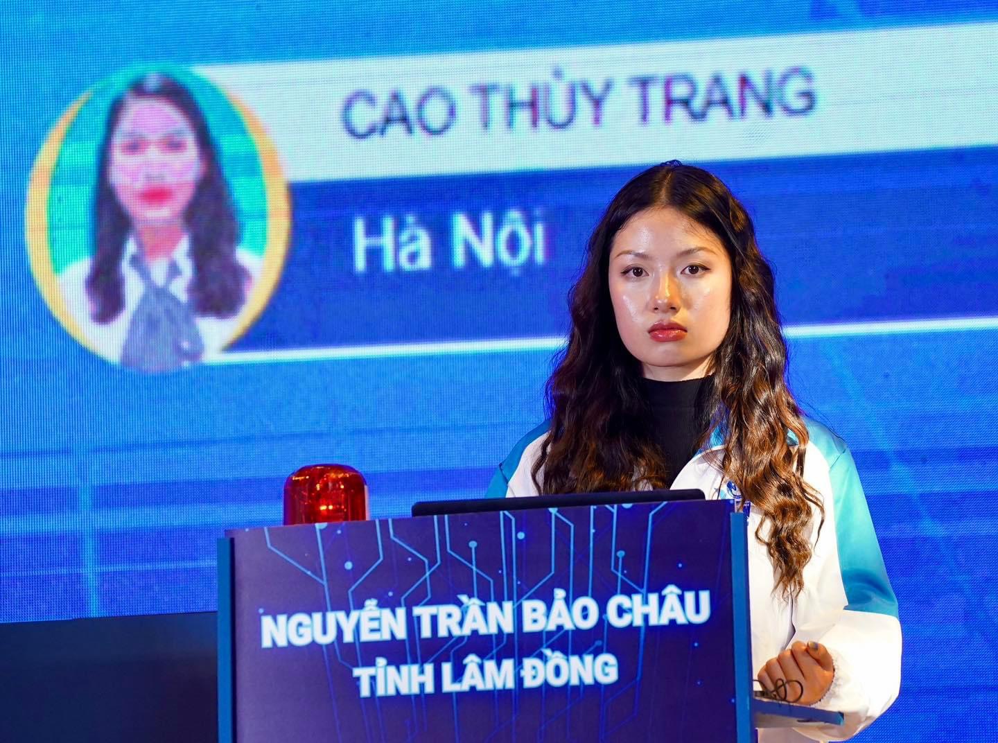Sinh viên Nguyễn Trần Bảo Châu tranh tài tại vòng chung kết trực tiếp toàn quốc