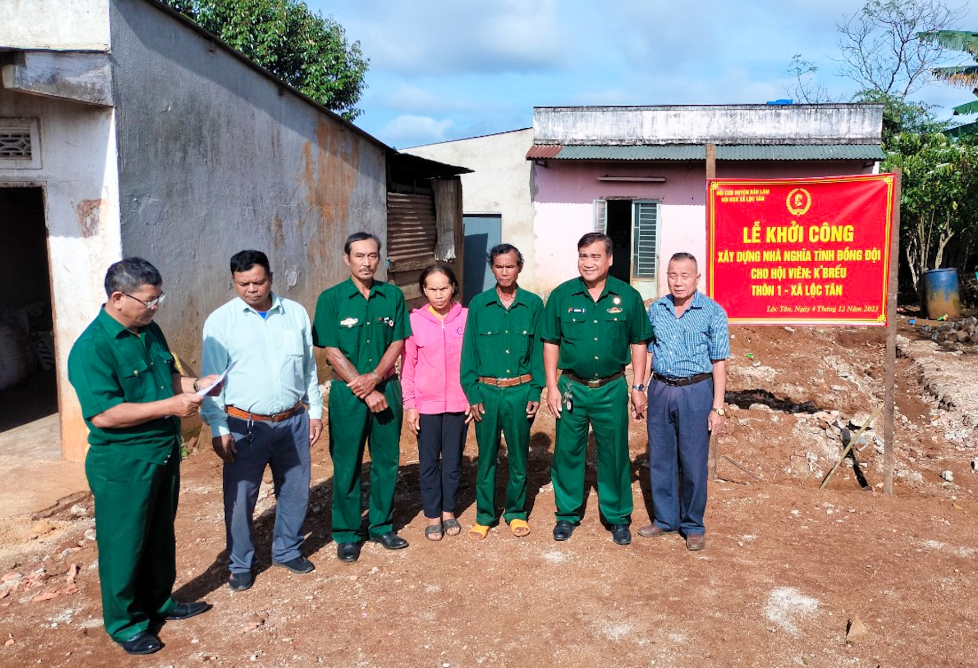 Bảo Lâm: Khởi công xây dựng nhà nghĩa tình đồng đội cho cựu chiến binh khó khăn