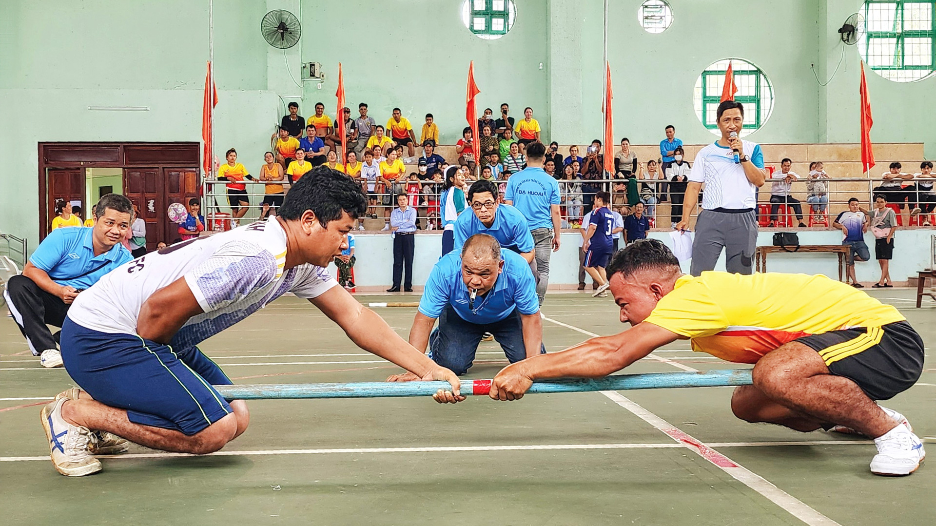 Phong trào rèn luyện, thi đấu TDTT ở huyện Đạ Huoai luôn được người dân nhiệt tình hưởng ứng tham gia