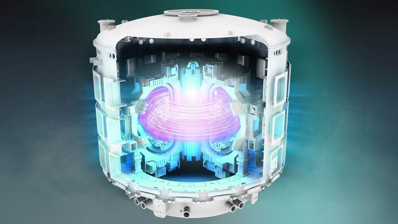 Hình ảnh thể hiện ý tưởng của Lò phản ứng Thí nghiệm Nhiệt hạch Quốc tế (ITER) nhằm chứng minh tính khả thi công nghiệp của năng lượng nhiệt hạch hạt nhân