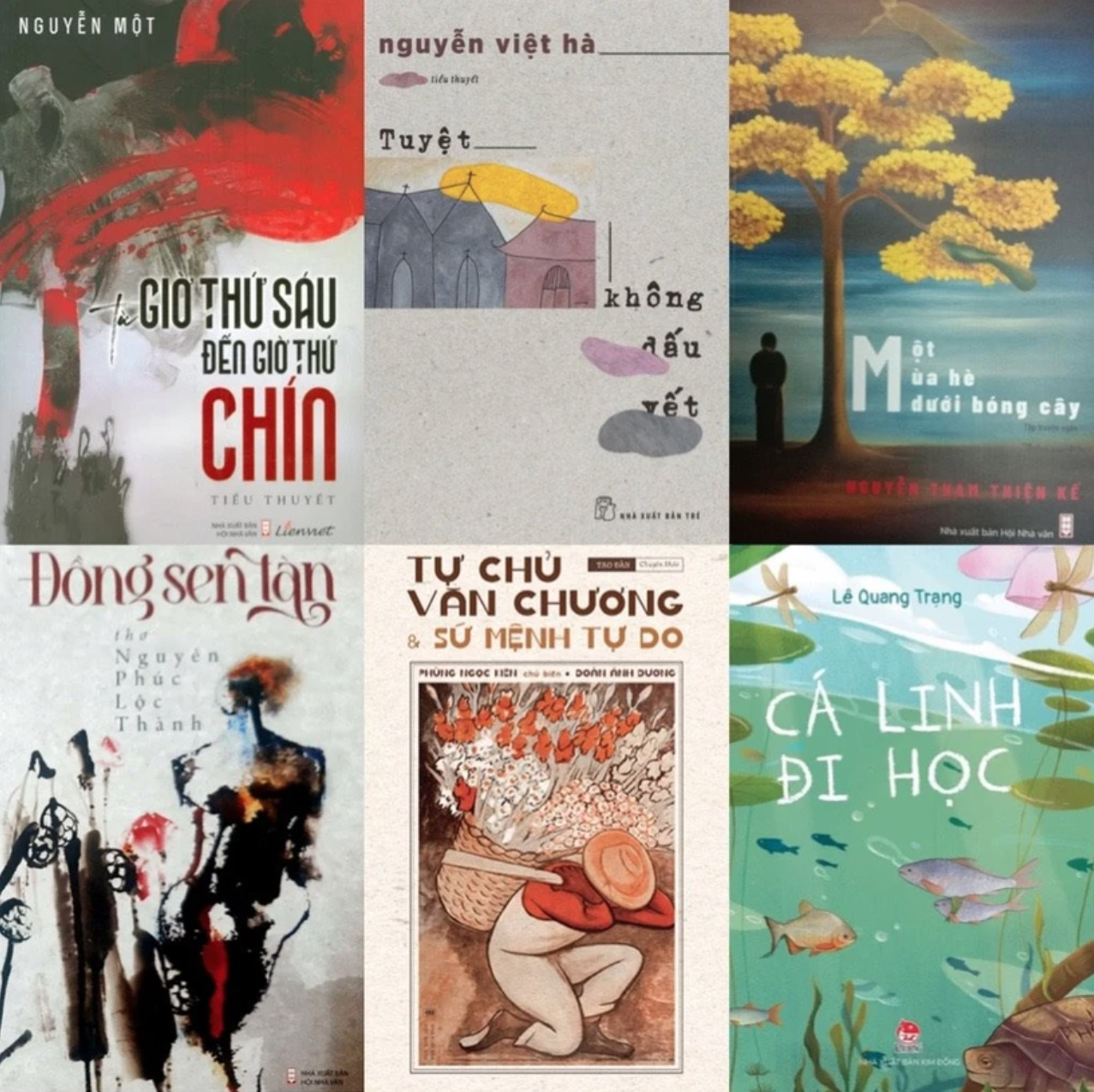 Bìa các tác phẩm đoạt Giải thưởng Hội Nhà văn Việt Nam năm 2023