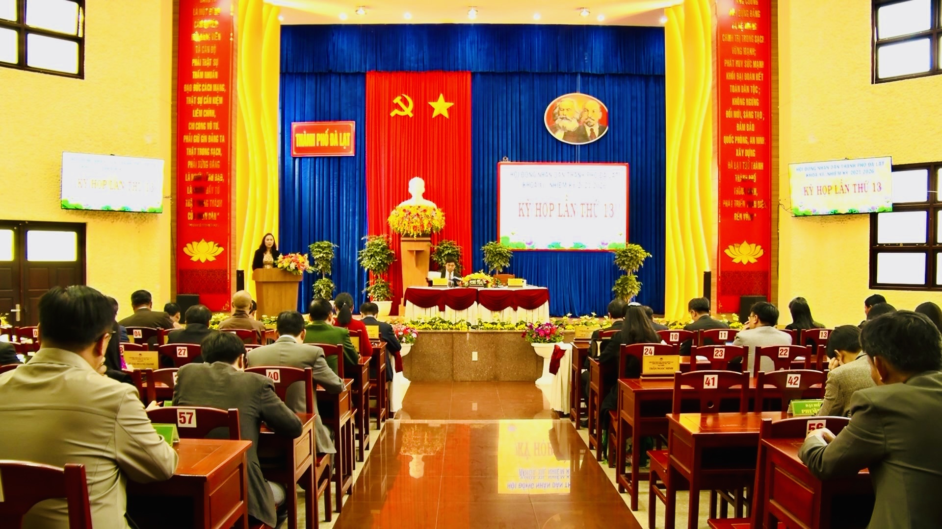 Quang cảnh kỳ họp thứ 13, HĐND thành phố Đà Lạt khoá XII