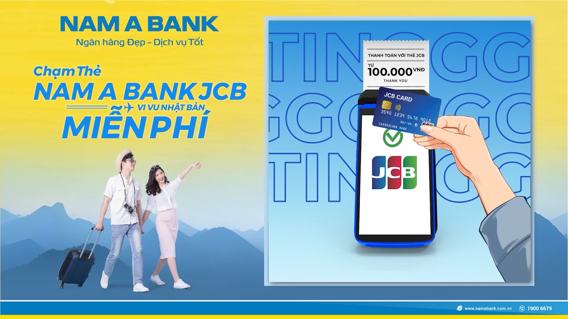 Chạm thẻ Nam A Bank JCB, vi vu Nhật Bản miễn phí