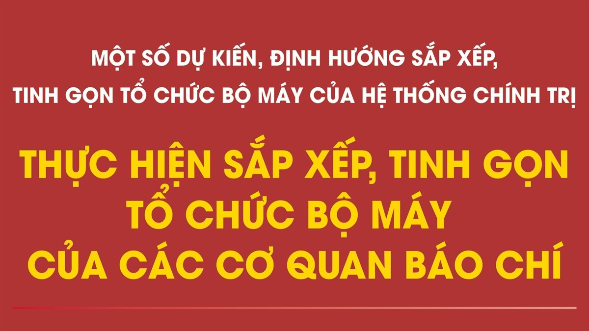 Dự kiến sắp xếp, tinh gọn tổ chức bộ máy của các cơ quan báo chí