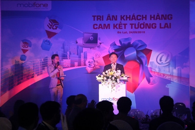 Đại diện chi nhánh Mobifone Lâm Đồng gửi lời tri ân đến khách hàng.