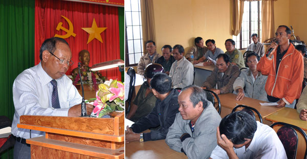 Các đại biểu Quốc hội (Đơn vị Lâm Đồng) tiếp xúc cử tri tại xã Đinh Lạc (Di Linh).